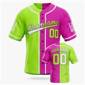 Maillot de baseball à sublimation, dernier design, personnalisable avec nom de joueur, manches courtes, entièrement boutonné, logo personnalisé, maillot de softball, prix bas - Product Image 3