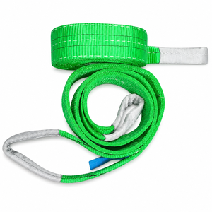Sangle de levage en polyester haute résistance 2 plis de 50 mm à prix avantageux avec facteur de sécurité 8:1 pour le levage, la traction et le transport de marchandises lourdes - Product Image 6