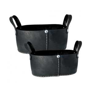 Panier artisanal classique en pneus recyclés, panier durable pour le rangement de bûches, de chaussures ou de couvertures, vente en gros depuis le Vietnam - Product Image 2