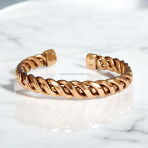 Stainless Steel Black Gun Plated Magnetic Healing Unisex <b>Charm</b> Slap Snap <b>Bracelet</b> Lovers Pattern Third Party Certified Classic - Product Image 1