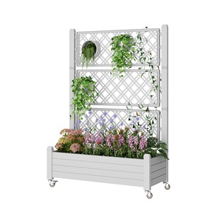 Wholesale Acacia <b>Wood</b> Planter with Trellis - <b>Rustic</b> Garden Feature - Product Image 2
