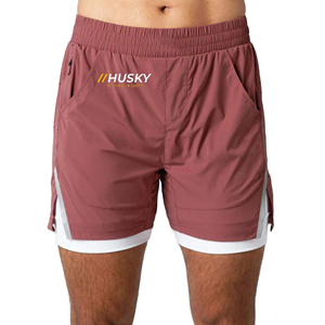 Unisex Nylon Spandex Compression Shorts Elastic Waist Hidden Pocket Custom Logo Solid Quick Dry Lightweight Breathable <b>Knee</b> <b>High</b> - Product Image 6
