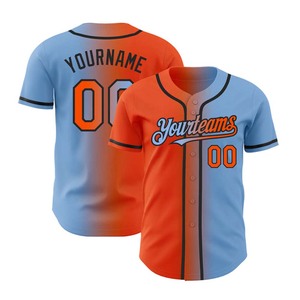 Custom 3D <b>Heat</b>-Transfer Printed Baseball Jerseys Spandex/Cotton Breathable Plus Size Unisex Adult 10-Piece Wholesale - Product Image 3