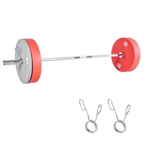 6FT Chrome Plated <b>Barbell</b> Bar <b>with</b> Knurled Grip Fits 2-Inch <b>Weight</b> Plates Strength Training Weightlifting Bar - Product Image 4