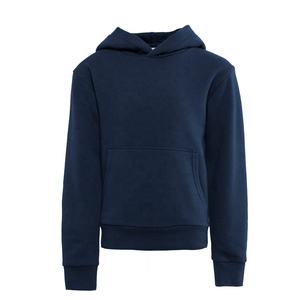 Venta al por mayor personalizado Midnight Navy Youth Fleece Pullover Sudaderas con capucha en blanco esencial sudaderas con capucha niños jóvenes unisex hombres sudaderas con capucha jóvenes - Product Image 1