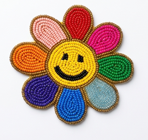 <b>Beaded</b> <b>Coaster</b> Handmade Table Mat Decorative <b>Coaster</b> Set Round Beads Work Tea Coffee <b>Coaster</b> Home Decor Gift for Her - Product Image 6