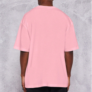 Camiseta Casual para Hombre, Color Rosa, Talla Grande, Manga Corta, Algodón Suave, Corte Holgado, Cuello Redondo - Product Image 2