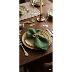 Ensemble de porte-serviettes en métal de luxe pour table à manger, décoration de table élégante, porte-serviettes pour mariage, dîner, hôtel, restaurant - Product Image 2