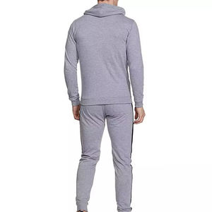 Ensemble sweat-shirt à capuche gris pour homme, haut à manches longues décontracté et pantalon de jogging, survêtement - Product Image 4