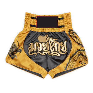 Pantalones Cortos de Muay Thai en Tela Satinada para Gimnasio, Boxeo, Karate, Entrenamiento, Combate, Ropa Ligera y Resistente para Artes Marciales - Product Image 2