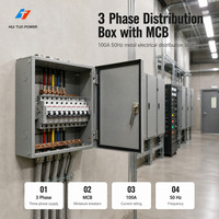 Boîte de distribution métallique triphasée, armoire de distribution électrique, tableau de distribution avec MCB 100 A 50 Hz