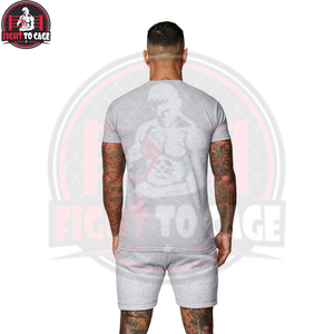 Camiseta Deportiva de Verano de Color Sólido a Precio Razonable, Manga Corta, Corte Ajustado, Cuello Redondo, Transpirable, Ligera, de Poliéster/Algodón - Product Image 3