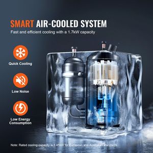 Refrigeratore d'Acqua Industriale CW 5202 con Serbatoio da 7L e Sistema di Raffreddamento da 18L, Capacità di Raffreddamento 5HP, 220V - Product Image 3