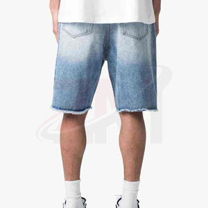 Pantalones Cortos de Mezclilla con Pedrería Personalizados para Hombre, Ropa Urbana de Primera Calidad, Fabricante de Ropa con Etiqueta Privada OEM ODM - Product Image 2