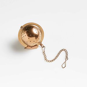 Infuseur à thé en cuivre à mailles fines avec poignée, filtre réutilisable pour théière, tasse, maison, cuisine, hôtel, restaurant - Product Image 6