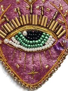 Handmade Beaded Coaster Set Decorative <b>Table</b> <b>Protection</b> Mat - Product Image 5