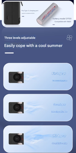 Ventilador de Cuello/Cintura GongTian W920B, Potente Motor sin Escobillas, Funciona con Batería, para Exteriores, con Control de Botones - Product Image 5