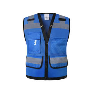 Custom Hi Vis Reflective <b>Work</b> Vest Polyester Safety Workwear Vest <b>Waterproof</b> High Visibility Utility Tactical OEM Vest - Product Image 1
