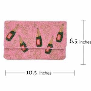 Sac coloré indien fait main perlé, artisanat ethnique de luxe, poignée baguette en perles de verre, durable, tendance, accessoires de mode en cristal - Product Image 2