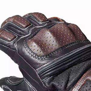 Guantes de Motocicleta de Cuero Duradero, Dedos Completos, Antideslizantes, Función Táctil, Unisex, Cierre de Gancho y Bucle, Poliuretano - Product Image 4