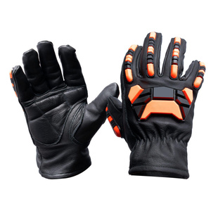 High Performance Cut and Impact Resistant Gloves Genuine Goat Grain Nappa Leather Heavy Duty Hand Protection Mechanical Gloves - Product Image 1