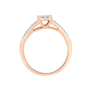 Wholesale 14K Rose <b>Gold</b> Diamond Cluster Engagement <b>Ring</b> Pave <b>Set</b> Band Round Cut Real Diamond Wedding <b>Ring</b> For Women Jewelry - Product Image 3