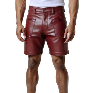Sportswear Men's Leather Shorts Gym Fitness Training <b>Exercise</b> Wear Shorts 100% Leather made Plain Dyed Men's Shorts for Sale - Product Image 1