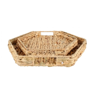 Plateau en jonc de mer exquis, rangement artisanal pour cadeaux d'entreprise de luxe et suites de bureaux haut de gamme - Product Image 2
