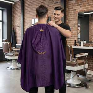 Capes de barbier \ Capes de coiffure |    Cape de coiffure pour salon, cape de coupe de cheveux avec fermeture pour barbier, cape de coiffure pour salon - Product Image 2