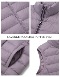 Women's Puffer Vest Quilted Sleeveless Winter <b>Jacket</b> Lightweight Warm Zip Front Stand Collar Casual Outdoor Fashion Waistcoat - Product Image 6