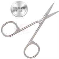 Ciseaux à ongles en acier inoxydable de haute qualité, lame droite, extrémité affûtée pour cuticules, outil de beauté, manche personnalisé, pour droitiers