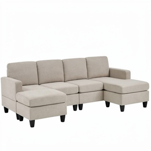 Living Room Manufacturer Custom Hot Sale Best Selling Durable Fabric Hotel Ottomans Furniture Set Seat Lounge for Villa - Product Image 1