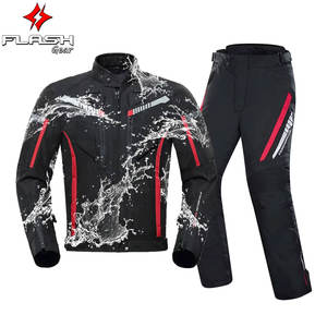 Chaqueta de Motocicleta Impermeable para Hombre, Chaqueta de Motocross y Pantalones de Motocicleta, Equipo de Moto con Protección EVA - Product Image 1
