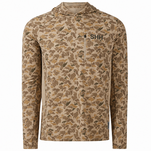Sudadera con Capucha de Manga Larga con Camuflaje para Hombre SHH, Camisa de Pesca de Secado Rápido con Protección UV y Cierre Frontal con Logotipo - Product Image 1