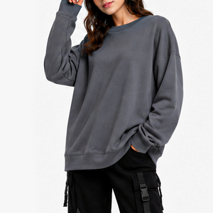Sudadera Oversize de Moda para Mujer, Estilo Urbano Personalizado, Hombros Caídos, Manga Larga, Sudadera con Estampado Personalizado - Product Image 3