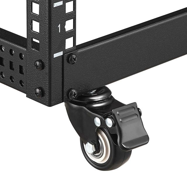 9U Open Frame Server Rack 23FT-40FT Adjustable Depth Free Standing Wall Mount Network Server Rack 360 Degree C Utility Racks