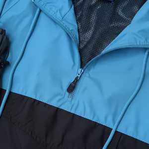 Whiteaura International Premium <b>Lightweight</b> Nylon Windproof Oversized Hooded <b>Jacket</b> Pants 2-Piece <b>Running</b> Set Patchwork Side - Product Image 5