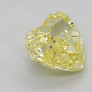 Diamant certifié 3,00 carats, jaune intense fantaisie, taille cœur, pureté VS1, finition EX, pierre libre pour la fabrication de bijoux - Product Image 4