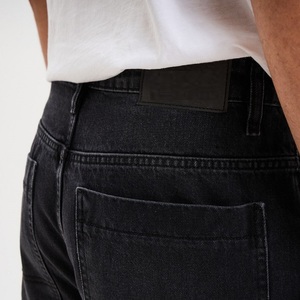 Men’s Black Cotton Denim Baggy Jeans Loose Fit Streetwear 5 Pocket Vintage Style Casual Hip Hop Fashion <b>Pants</b> Trendy - Product Image 5