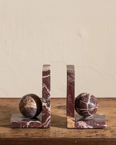 Latest Arrival Brown Marble <b>Bookend</b> With New Ball Design For Luxury Table Decoration And Book Organising - Product Image 1