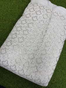 Premium Sequence Embroidery Fabric For Women Fashion Wear Designer <b>Garments</b> Party Wear Dresses Kaftan Abaya Bridal Wear - Product Image 5