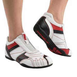 Premium Quality Wholesale Karate <b>Shoes</b> Asymmetrical <b>Hook</b> Loop Strap Closure Natural Brown Gum Sole White Martial Arts <b>Shoes</b> - Product Image 4