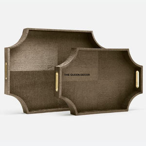 ถาดไม้ลึกพิมพ์ลายเคลือบเงา ของขวัญงานฝีมือธรรมชาติ ขายส่งสำหรับร้านอาหาร อาหารร้อน ของมาใหม่ เหมาะสำหรับงานคริสต์มาส งานแต่งงาน และงานเลี้ยง - Product Image 3