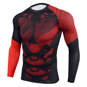 Men's Stylish Oversized Rash Guard Breathable Anti-Bacterial Quick Dry Spandex/Polyester Full Sleeve Customizable Logo High - Product Image 4