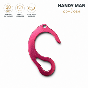 AH090S Gancho de Aluminio Anodizado Personalizado, Gancho de Escalada con Clip Rápido, Embalaje en Cartón OEM ODM, Equipo de Montañismo para Exteriores - Product Image 1