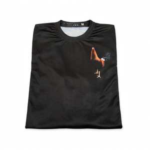 Camiseta Personalizada de Poliéster Satinado con Estampado de Gallo para Hombre, Manga Corta, Ligera, Deportiva, Corte Regular, Alta Calidad - Product Image 4