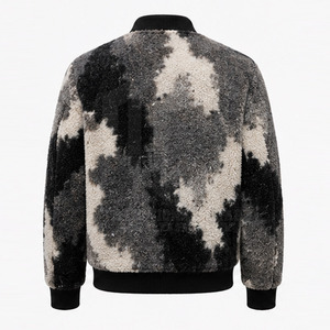 Chaqueta de Cuero Premium con Pelo Sintético, Mezcla de Lana, Ajuste Elegante, Ropa de Invierno para Hombre, Logotipo Frontal, Transpirable - Product Image 2