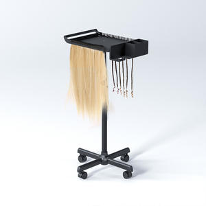 Carrito de Peluquería de Acero Inoxidable Moderno, Resistente al Calor, de Altura Ajustable, con 4 Ruedas, para Herramientas de Peluquería y Belleza - Product Image 2
