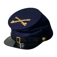 Gorra kepi de lana azul marino con insignia cruzada es una gorra de uniforme del Ejército de la Unión Civil Federal.