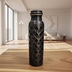 Bouteille en cuivre martelé de qualité export |   Bouteille d'eau en cuivre pur sans BPA avec service de logo personnalisé - Product Image 1